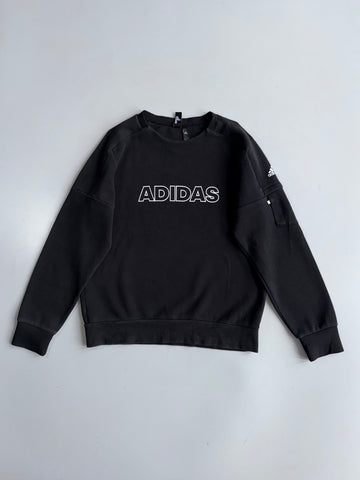 Adidas Black Embroidered Logo Crewneck Sweatshirt (L)