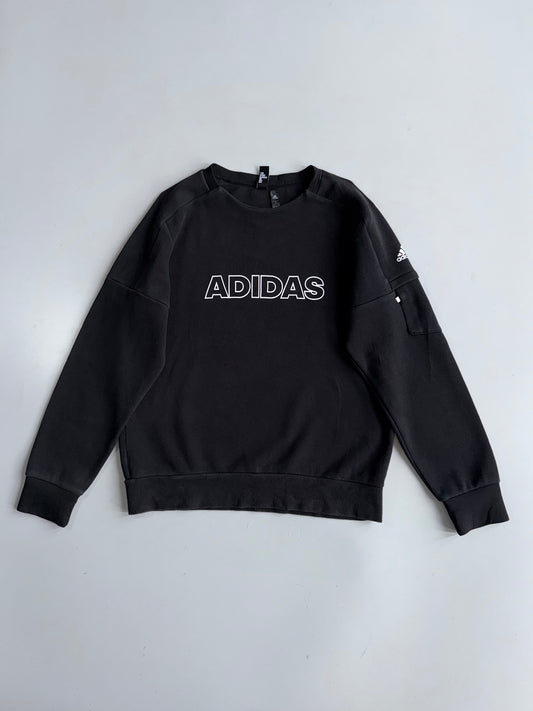 Adidas Black Embroidered Logo Crewneck Sweatshirt (L)