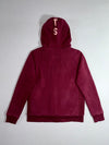 Roots Athletics Burgundy Sherpa-Lined Zip-Up Hoodie (M)