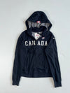 Roots Canada Spellout Zip Hoodie Black(Xs)