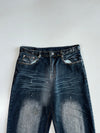 Vintage Distressed Dark Wash Baggy Jeans (W:30 |L:39)