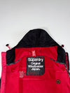 Superdry Windtrekker Softshell Fleece Hooded Jacket Black/Grey/Red (S)
