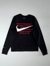 Nike Double Swoosh Crewneck Sweatshirt – Black, (M)