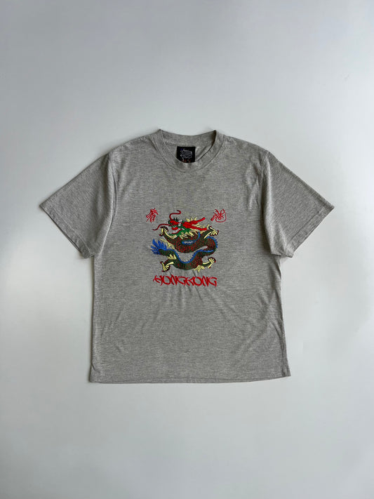 Vintage | Hong Kong Dragon Embroidered Souvenir T-shirt (L)