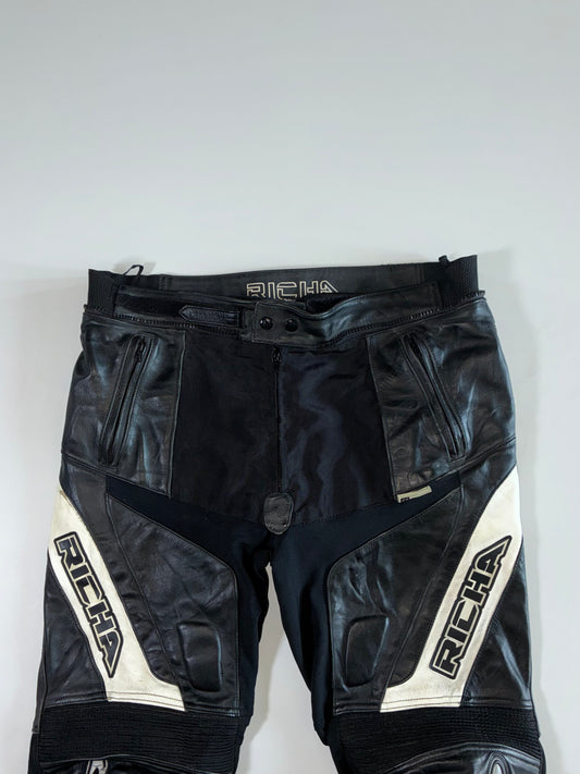 Richa Black Performance Leather Pants Knee Padded (W:40|L:41)