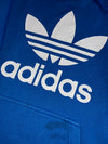 Adidas Originals Blue Trefoil Logo Pullover Hoodie (L)