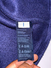 Tommy Hilfiger Fleece Jacket – Navy with Blue Collar, “Hilfiger” Spellout, (S/M)