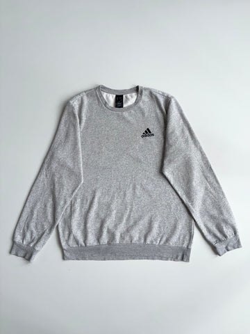 Adidas Essentials Embroidered Logo Sweatshirt – Grey (L)