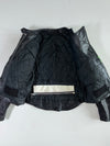 Black & Green Striped Cafe Racer Jacket (XS)