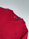 Chaps Ralph Lauren V-Neck Cotton Knit Sweater – Red(XL)