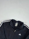 Y2K Adidas Black & White 3-Stripe Track Jacket – Mesh Lined (S)
