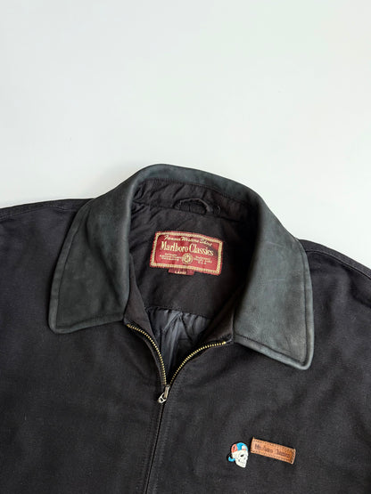 !         Vintage Marlboro Classics Heavy 100% Cotton Jacket | Leather Collar | Work Jacket very rare (XL)
