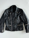 Vintage German Echtes Leder Black Double Rider Leather Biker Jacket (S)