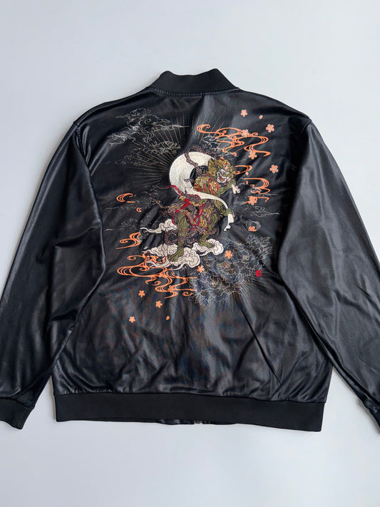 Shyang Jiun Japanese Sukajan Jacket  Raijin Thunder God Embroidery (XL)