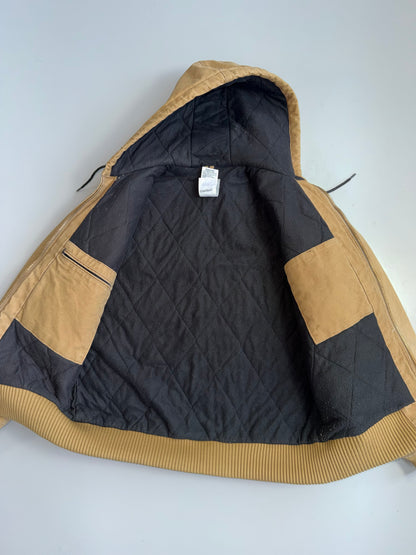 !         Vintage Carhartt Duck Canvas Hooded Active Jacket (RARE) (M/L)