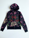 Christian Audigier Rose & Chain Print Zip-Up Hoodie Women’s (Xs)