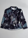 Pushanoishui | Black Newspaper Print Shirt (M)