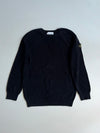 Stone Island Ribbed Knit Raglan Crewneck Sweater – Black (M)
