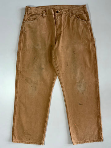 Dickies Distressed Tan Carpenter Pants (W:36|L:40)