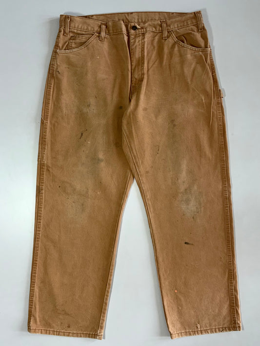 Dickies Distressed Tan Carpenter Pants (W:36|L:40)