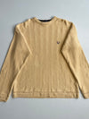 Chaps Ralph Lauren Hand Framed Herringbone Knit Sweater – Butter Yellow (XL)
