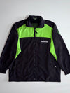 Kawasaki Racing Track Jacket – Black & Green (Motorsport Windbreaker) (XL)