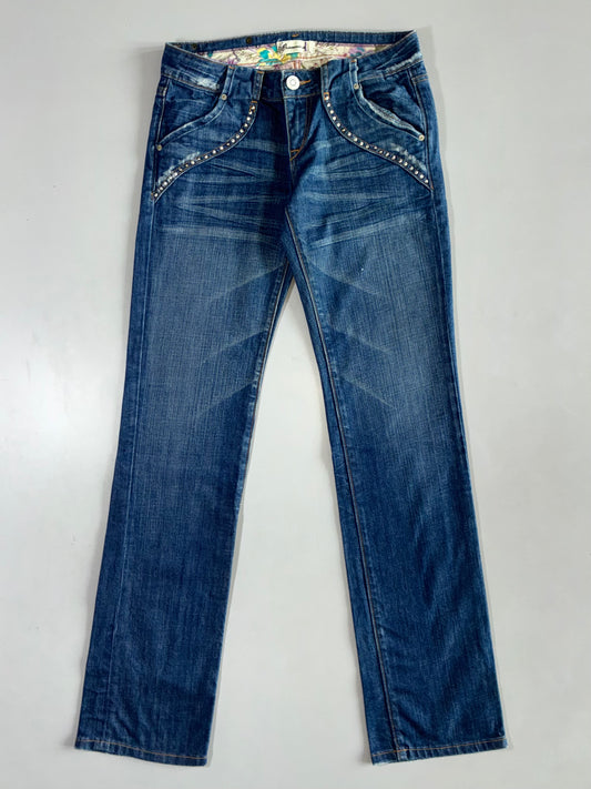 Fracomina Rhinestone-Pocket Bootcut Women’s Jeans (W:30|L:43)