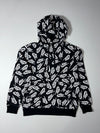 Nike All-Over Logo Print Hoodie – Black/White (M)
