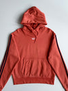 Adidas Originals Rust Orange 3-Stripe Hoodie with Embroidered Trefoil – (L)