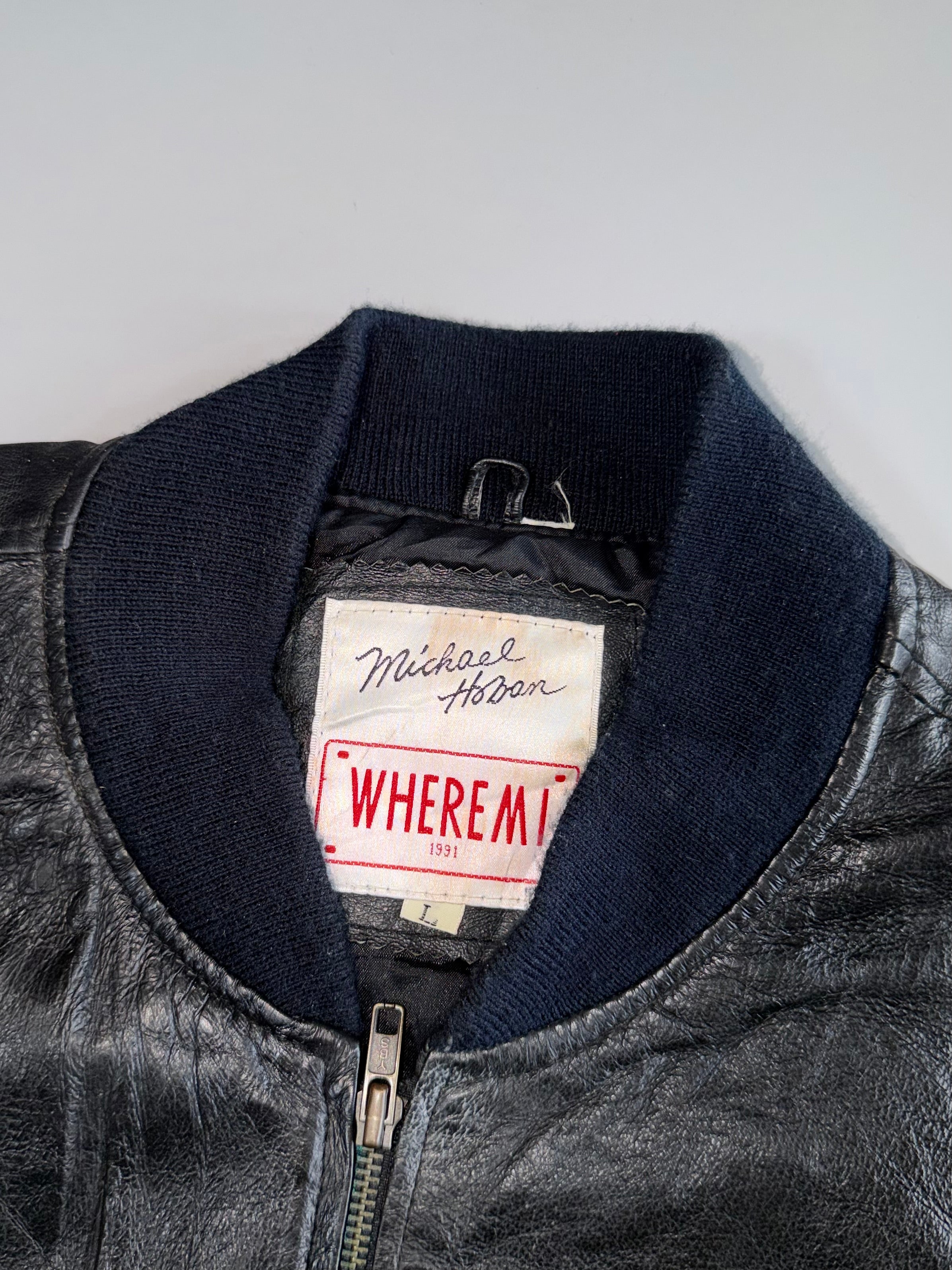 Michael Hoban WHEREMI レザージャケット M 黒 ミリタリー Michael Hoban | WhereMI 1991 early 90s. 