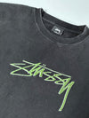 Stüssy Stock Logo Embroidered Black Crewneck Sweatshirt (L/XL)