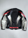 Honda x Teknic “Engineered to Win” Vintage Leather Moto Racing Jacket (M)