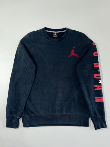 Air Jordan Jumpman Sleeve Spellout Crewneck Sweatshirt – Black (M)