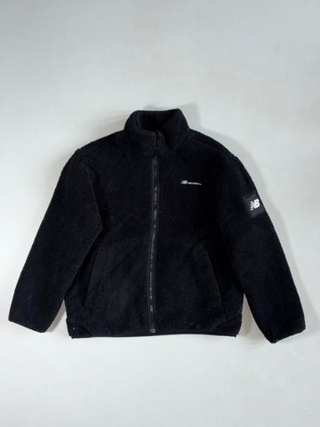 New Balance Sherpa Fleece Zip-Up Jacket – Black (XL)