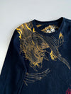 Big Train Premium Phoenix Dragon Embroidered Full Sleeve T-shirt (L)
