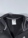 Adidas Black Fleece Track Jacket with White Stripes (L)
