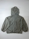Nike Vintage Olive Grey Hooded Windbreaker Jacket Nike Team Snap Button (XL)