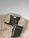 Columbia Sportswear Beige Sherpa Fleece Zip-Up Jacket  (S)