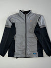 Vintage 90s Nike Grey & Black Track Jacket with Orange Swoosh (S)