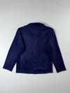 Tommy Hilfiger Fleece Jacket – Navy with Blue Collar, “Hilfiger” Spellout, (S/M)