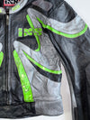 IXS Motorcycle Fashion | Aggressive Colorblock | Leather Moto Jacket (Paded)(M)