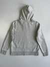 Roots Canada Full Zip Hoodie Grey Marl Beaver Arch Logo Fleece Sweatshirt (S)