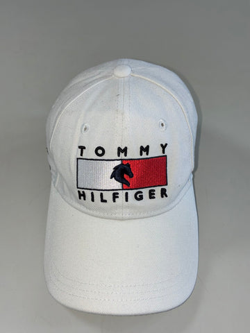 Tommy Hilfiger Horse Flag Logo White Cap (Adjustable)