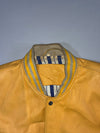 Bagatelle Pour Hommes Yellow Leather Varsity Jacket (L)