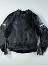 Joe Rocket Black Perforated Leather Motorcycle Racing Jacket (L)
