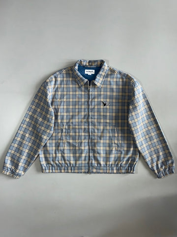 Mark Gonzales Blue Plaid Zip Harrington Jacket (L)
