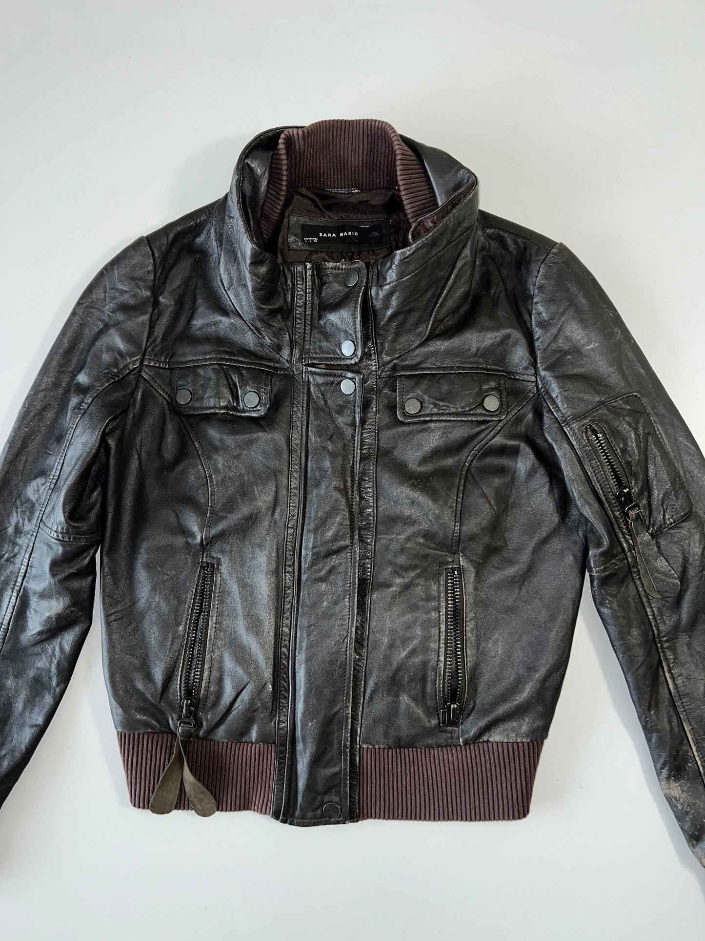 ZZara Minimal Original Leather Jacket (XS)