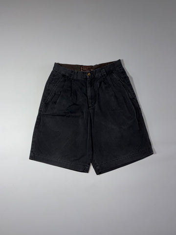 Marlboro Classics Black Pleated Chino Shorts (W:30) (L:21)