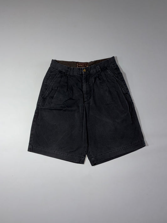 Marlboro Classics Black Pleated Chino Shorts (W:30) (L:21)