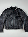 Vintage Dainese Black Leather Motorcycle Racing Jacket (M)
